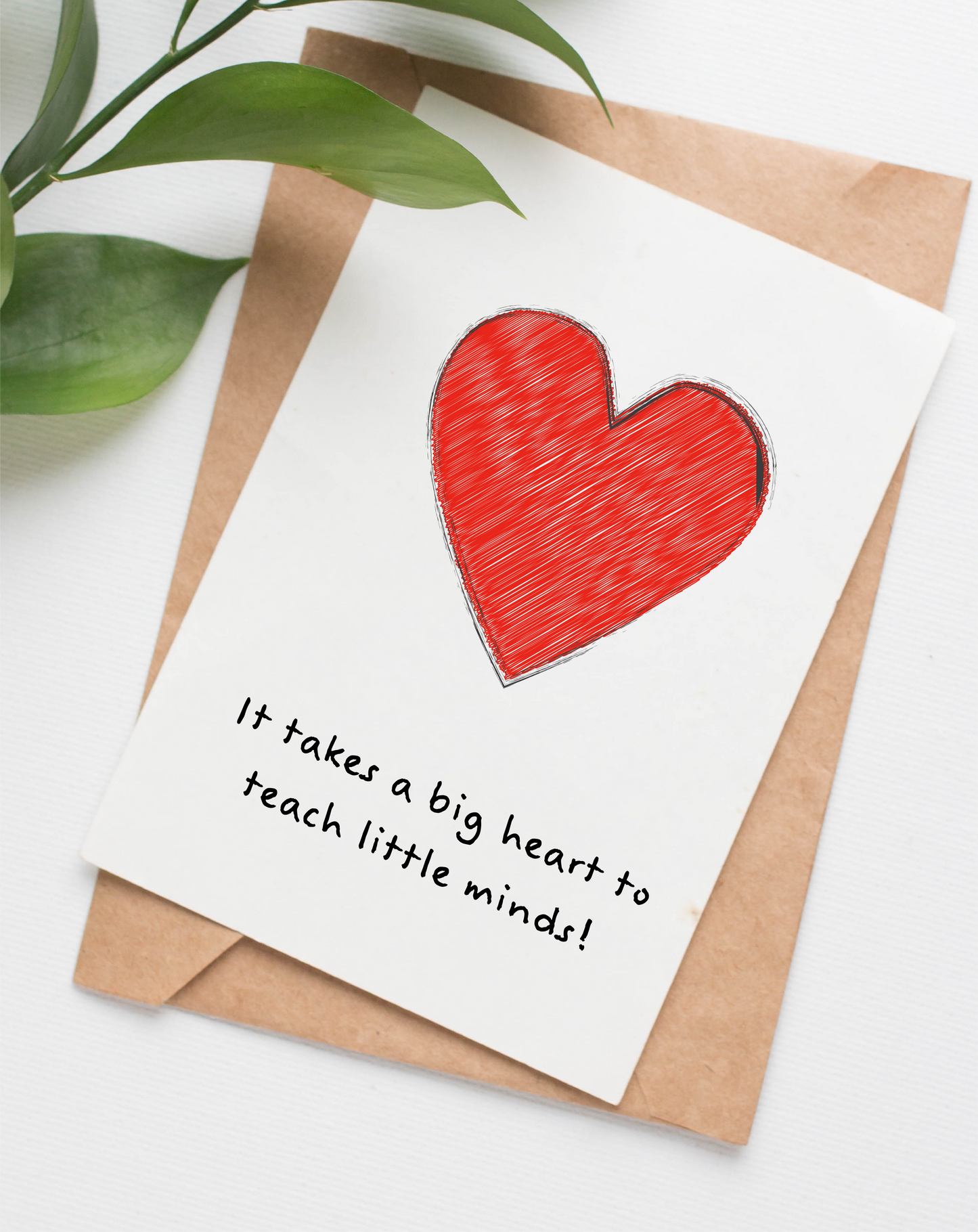 Big Heart teacher card