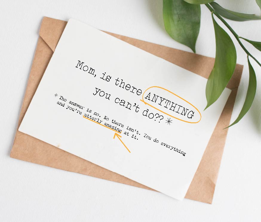 Anything Mother's Day card