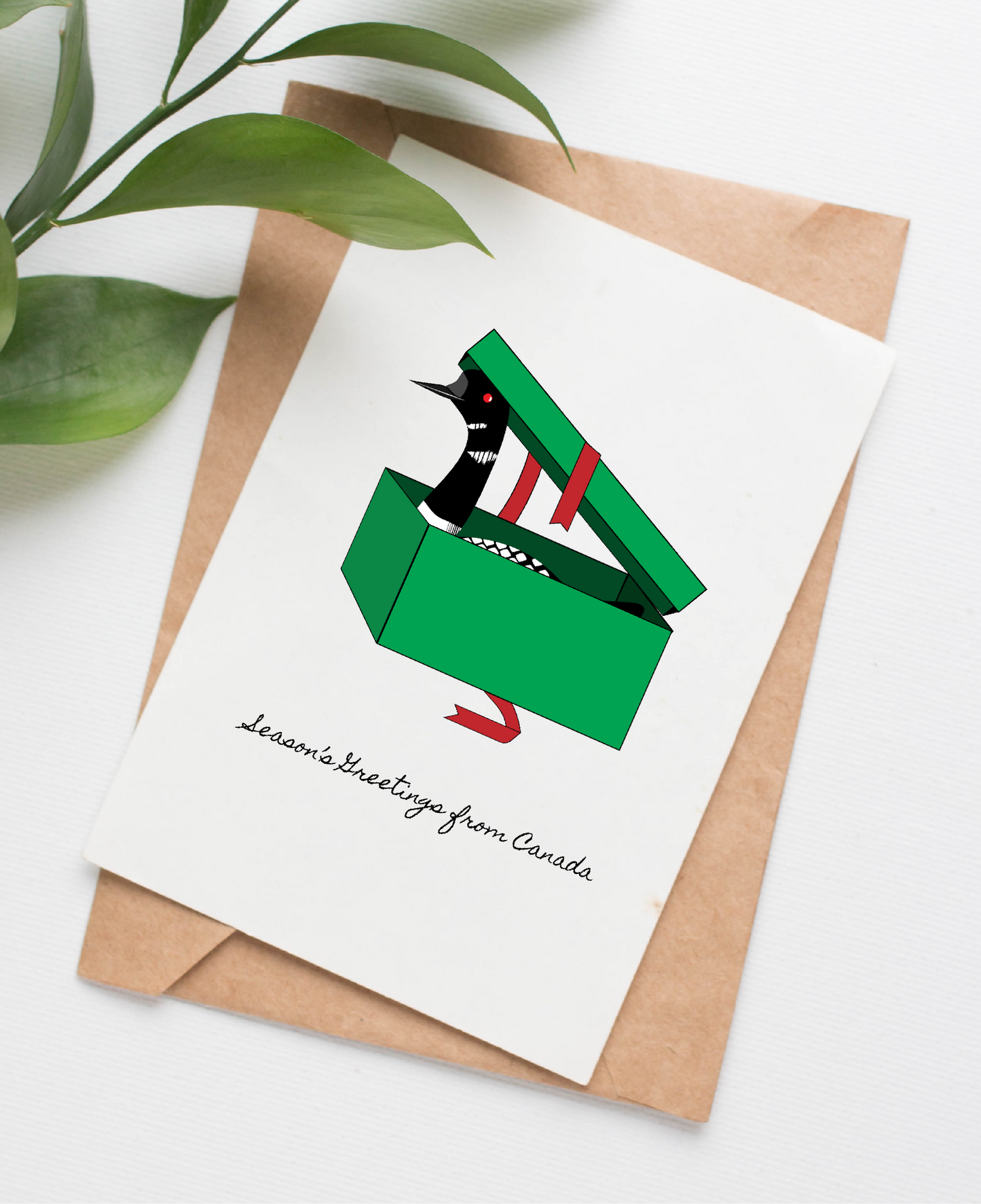 Loon Canadian Christmas card