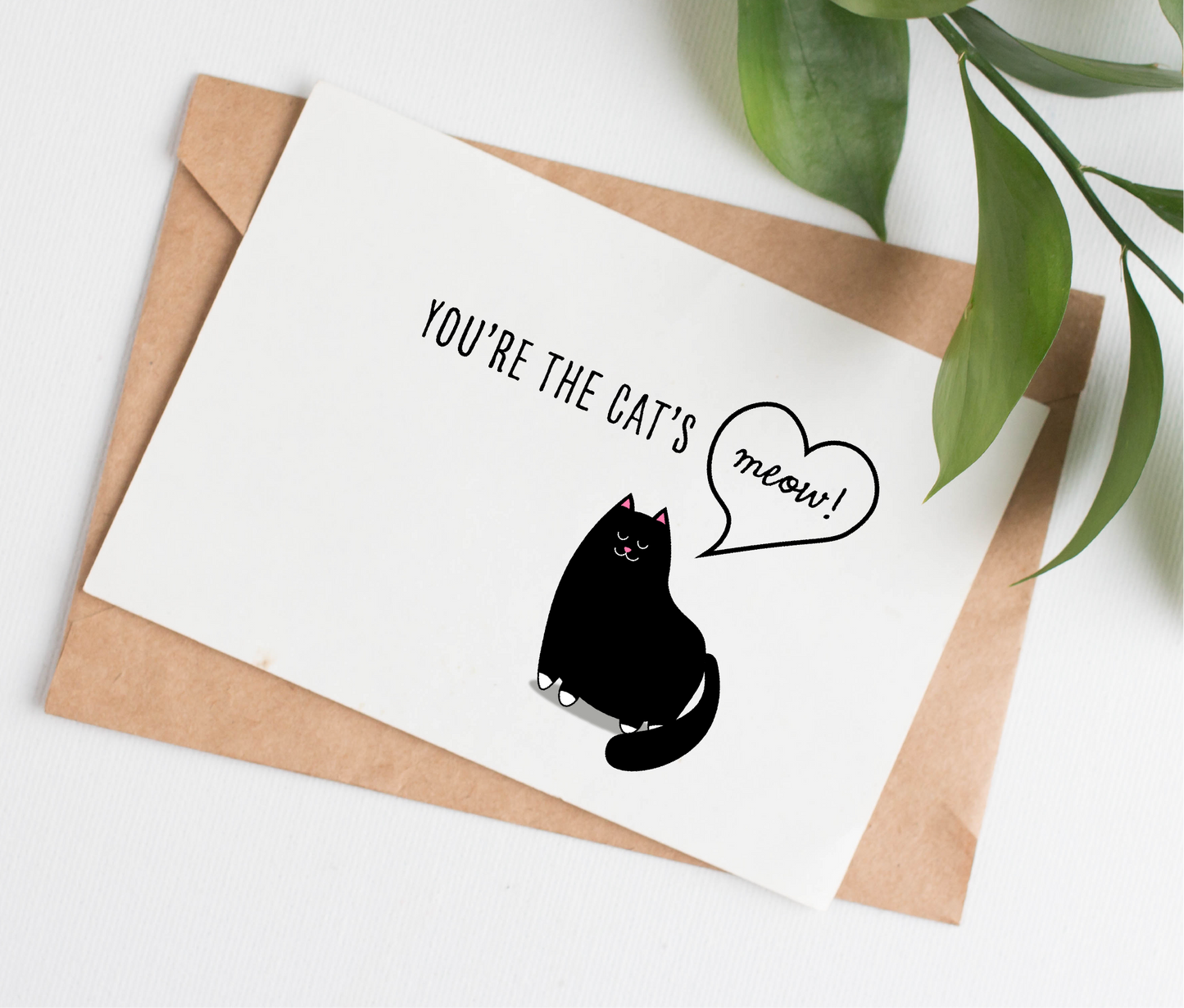 Cat's Meow thank you card