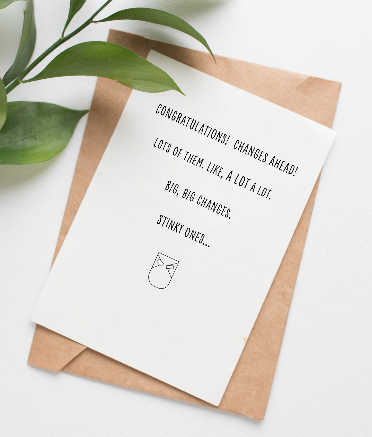 Changes Ahead baby card