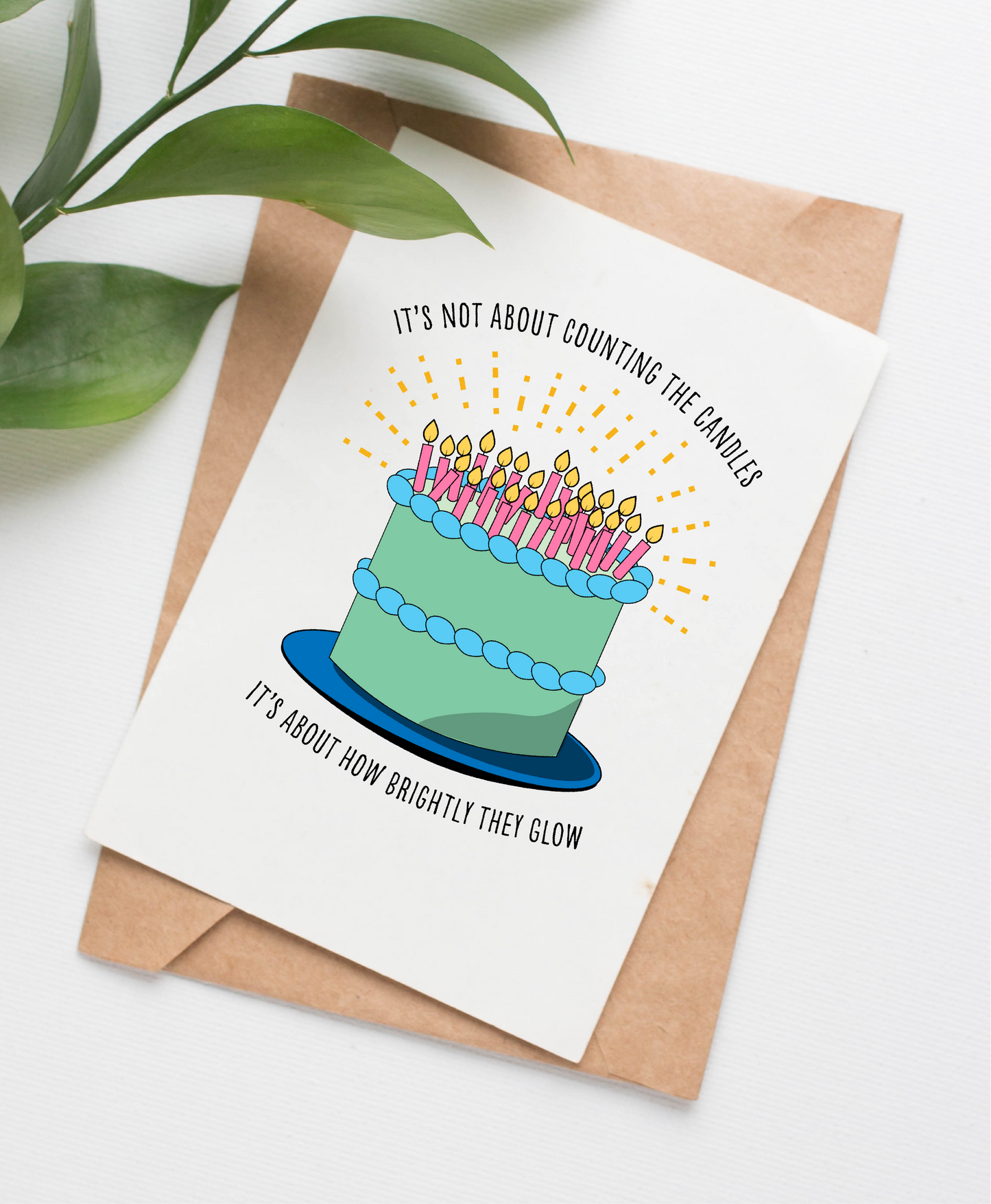 Glowing Candles birthday card