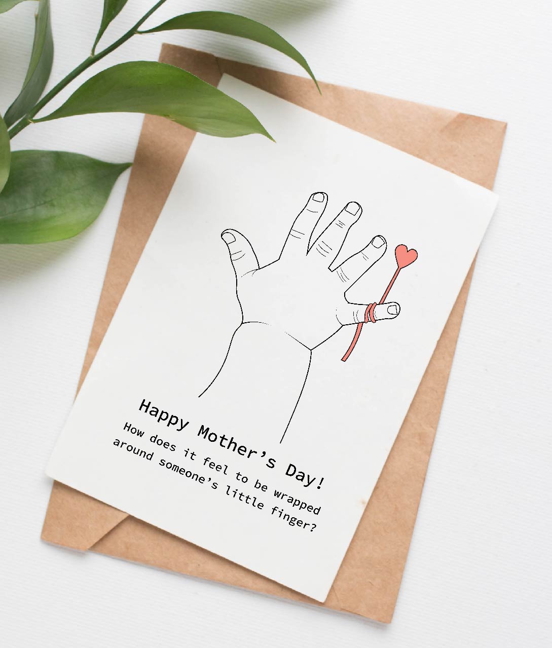 Little Finger Mother's Day card