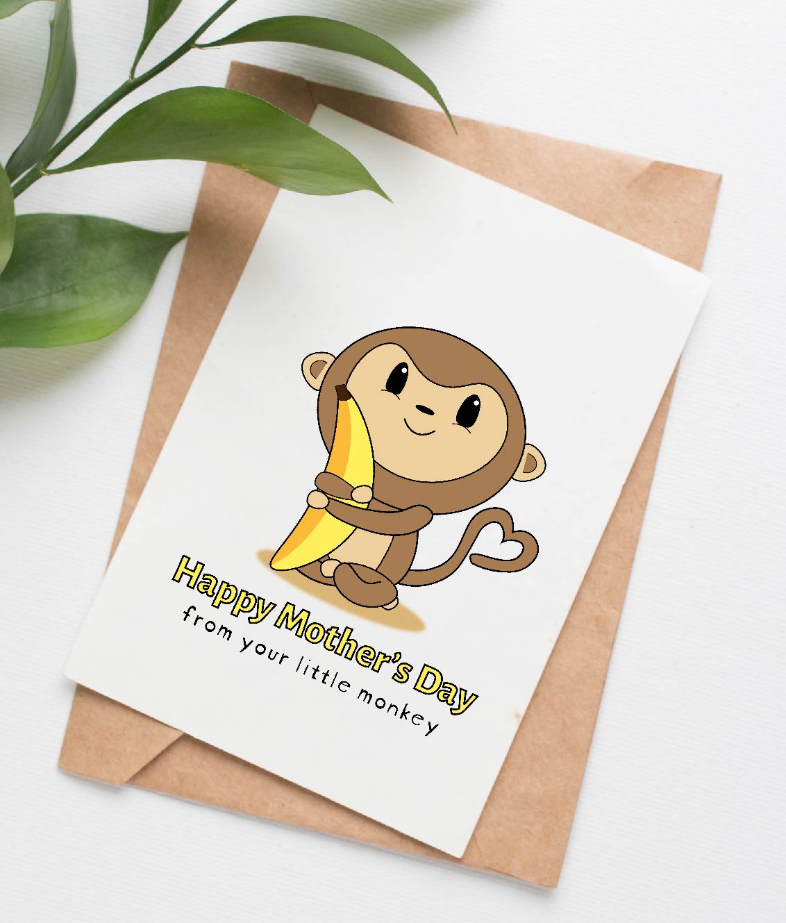 Little Monkey Mother's Day card
