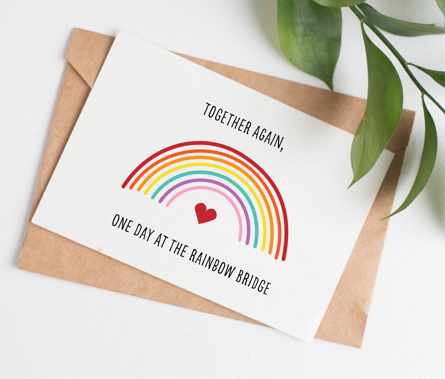 Rainbow Bridge pet loss card