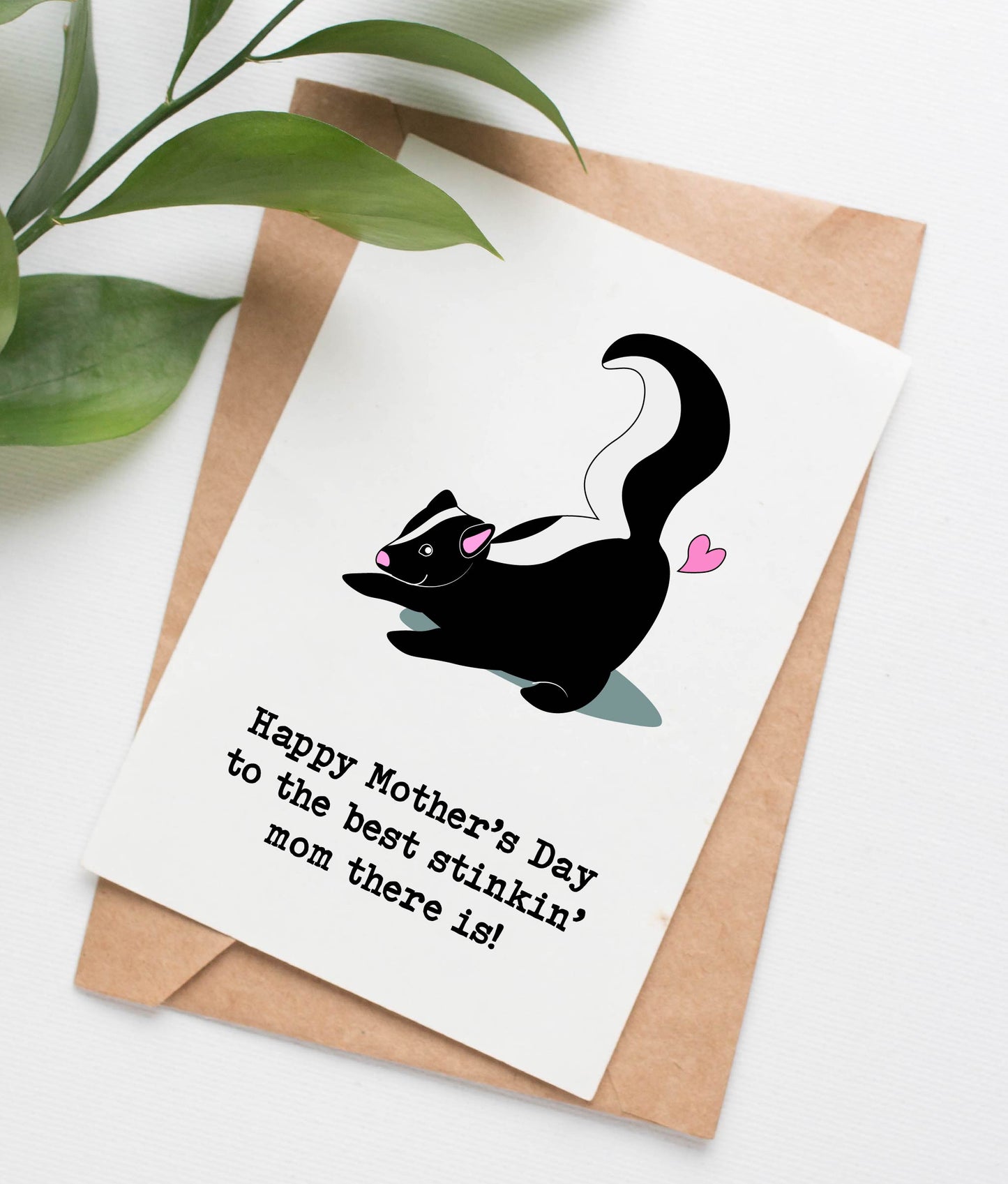 Skunk Mother's Day card