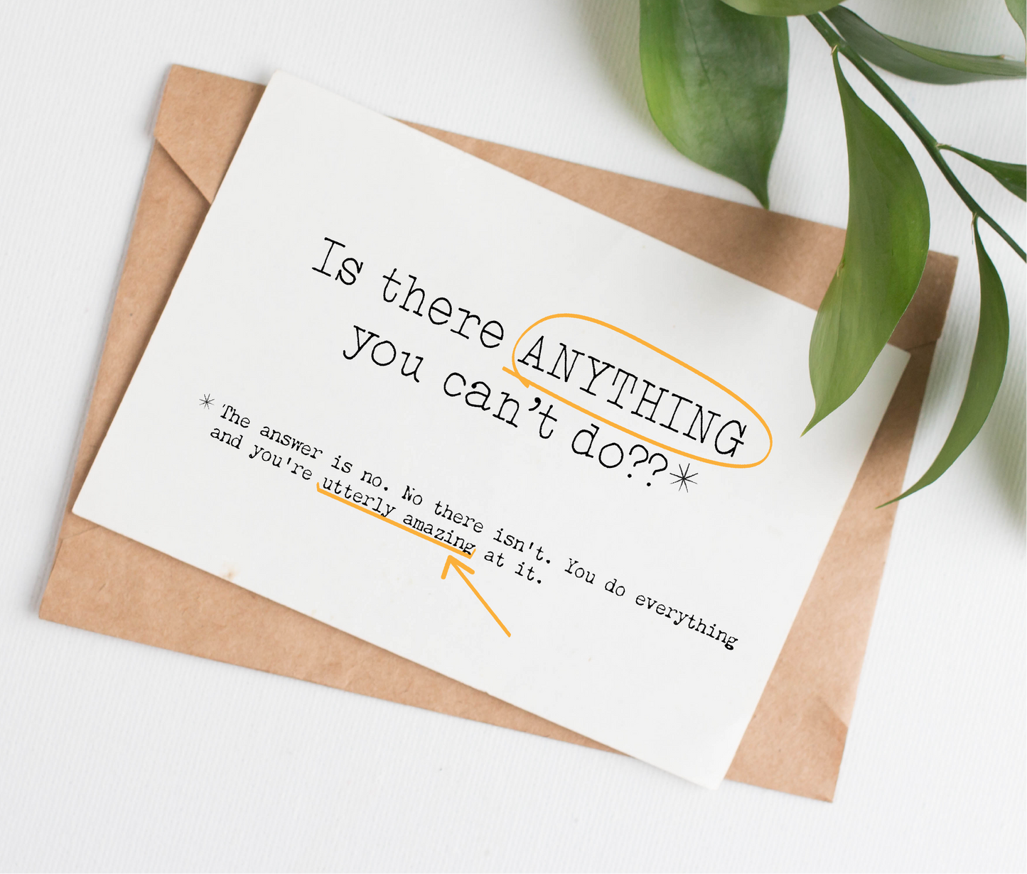 Anything You Can't Do card