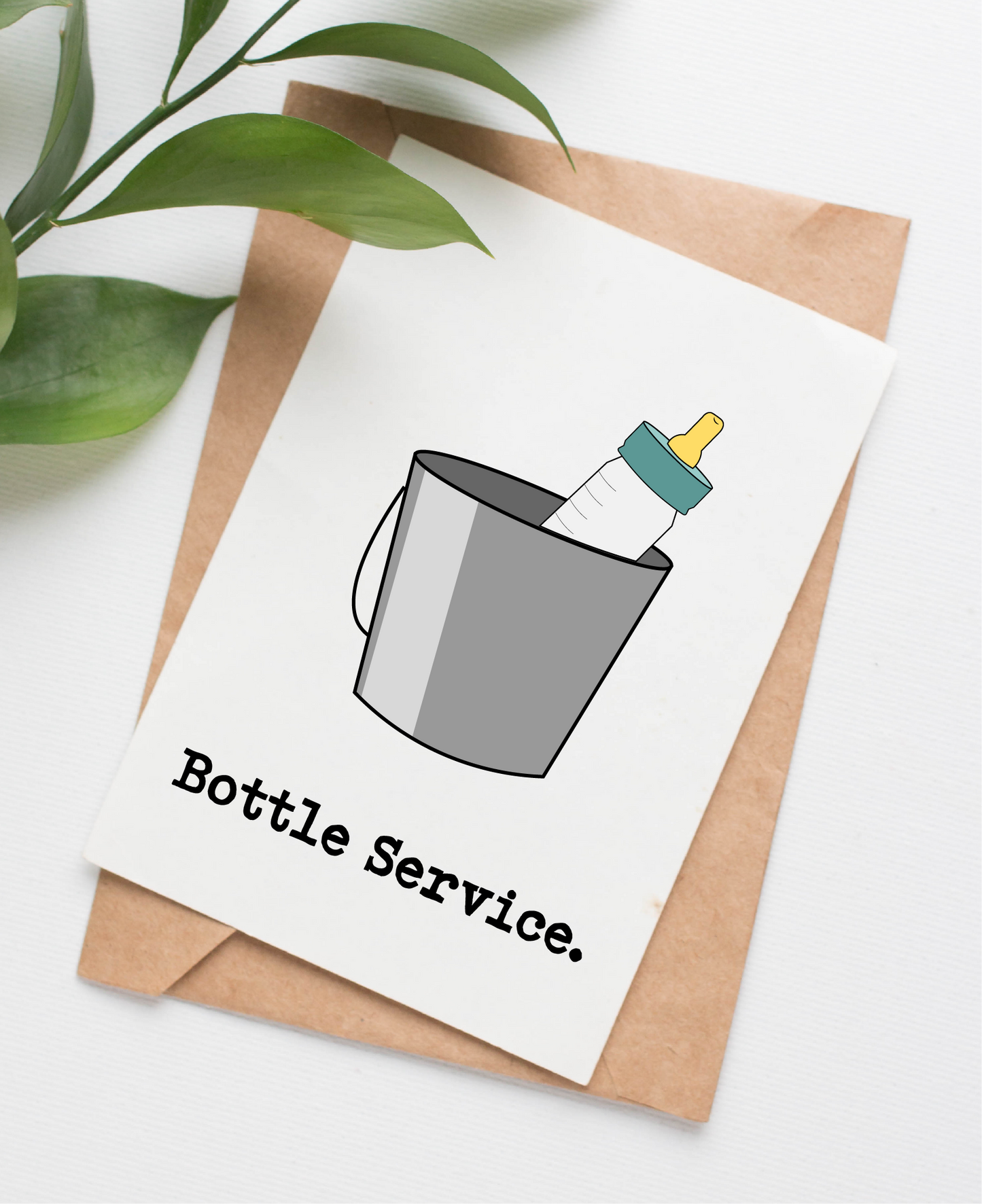 Bottle Service baby card