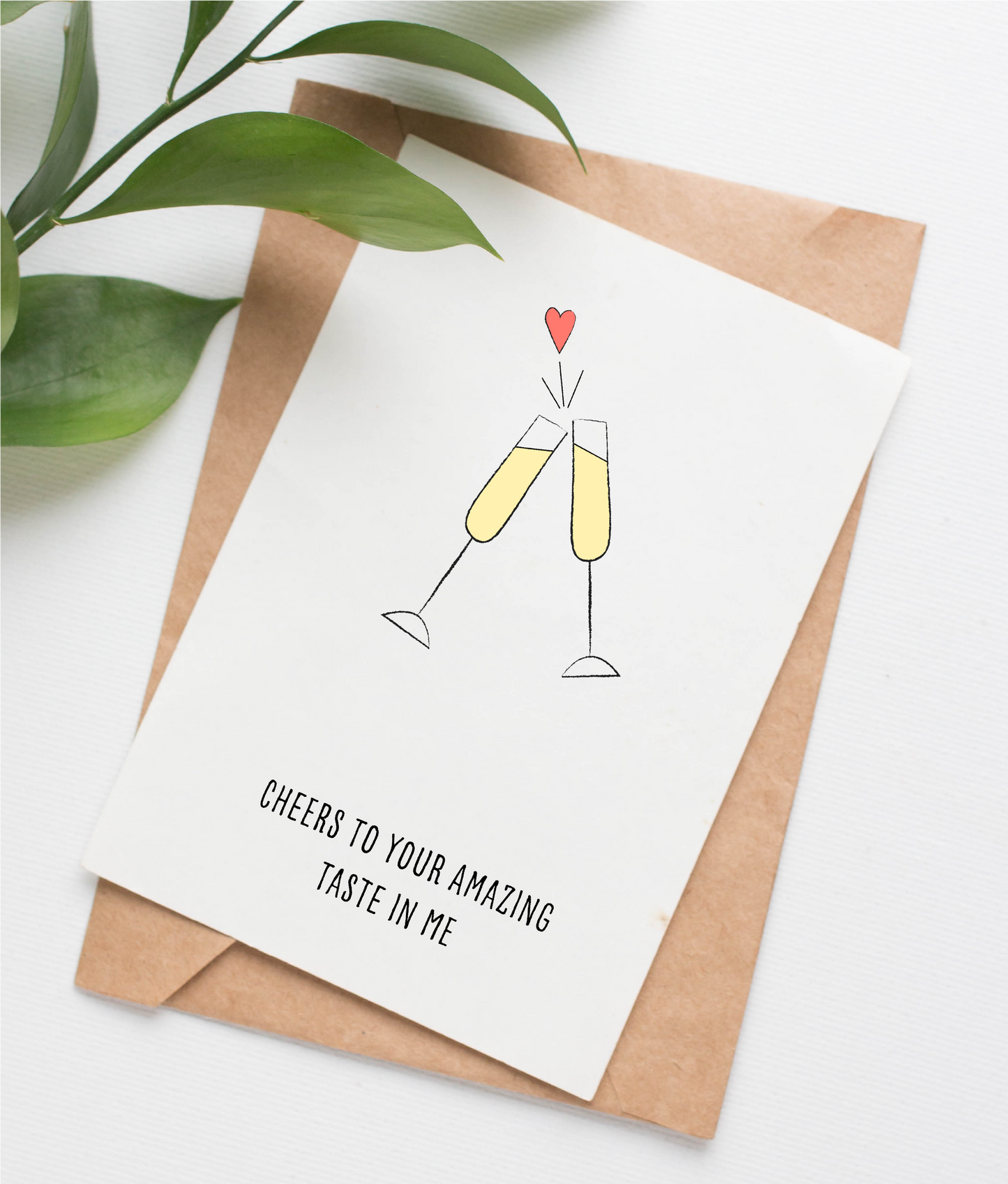 Champagne anniversary card