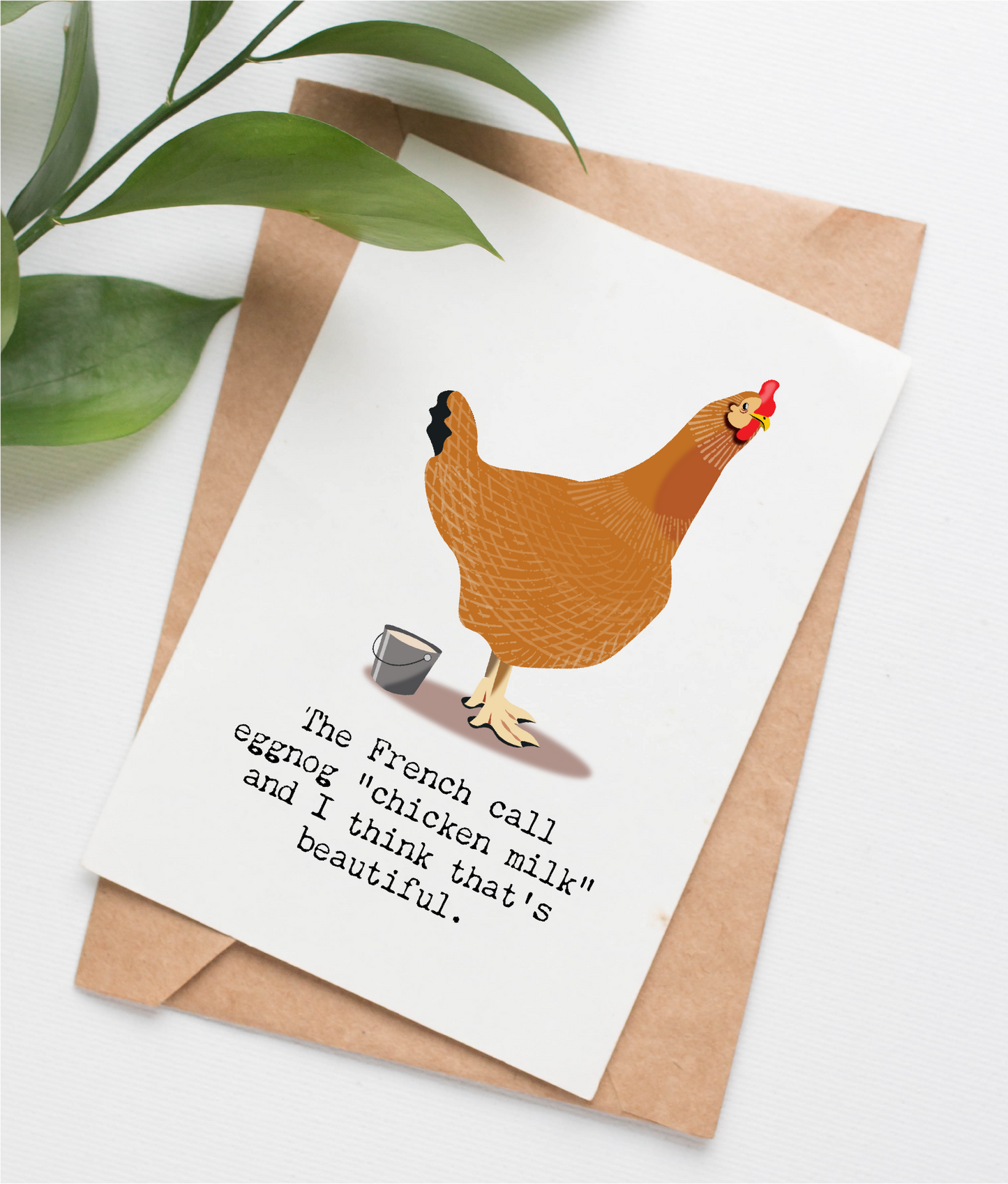 Chicken Milk Christmas card