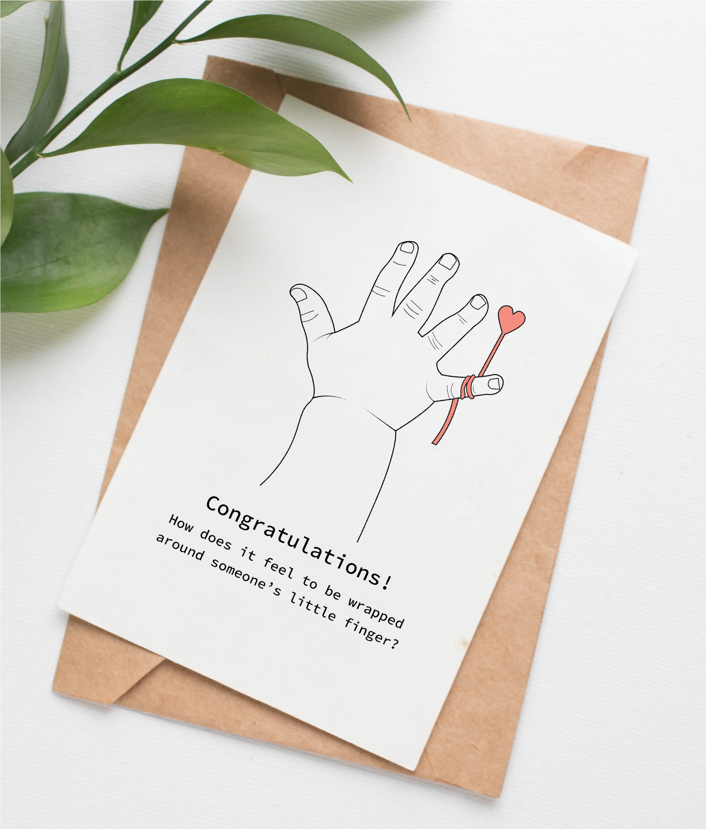 Little Finger baby card