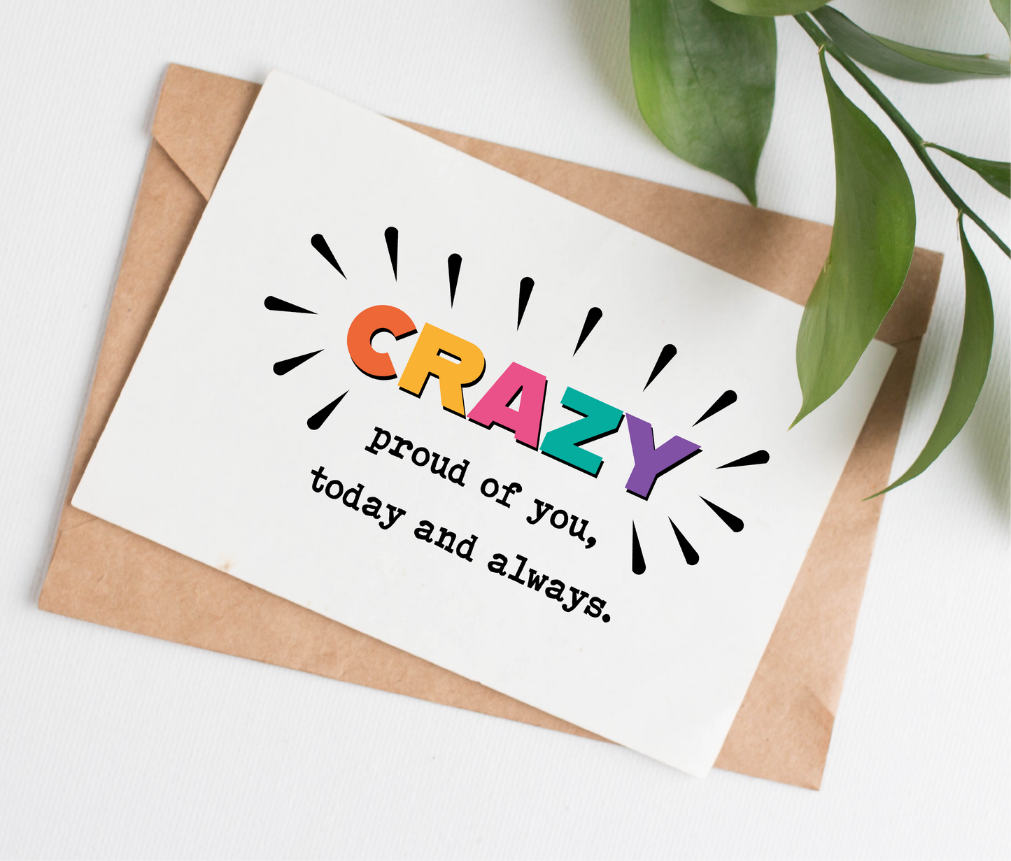 Crazy Proud card