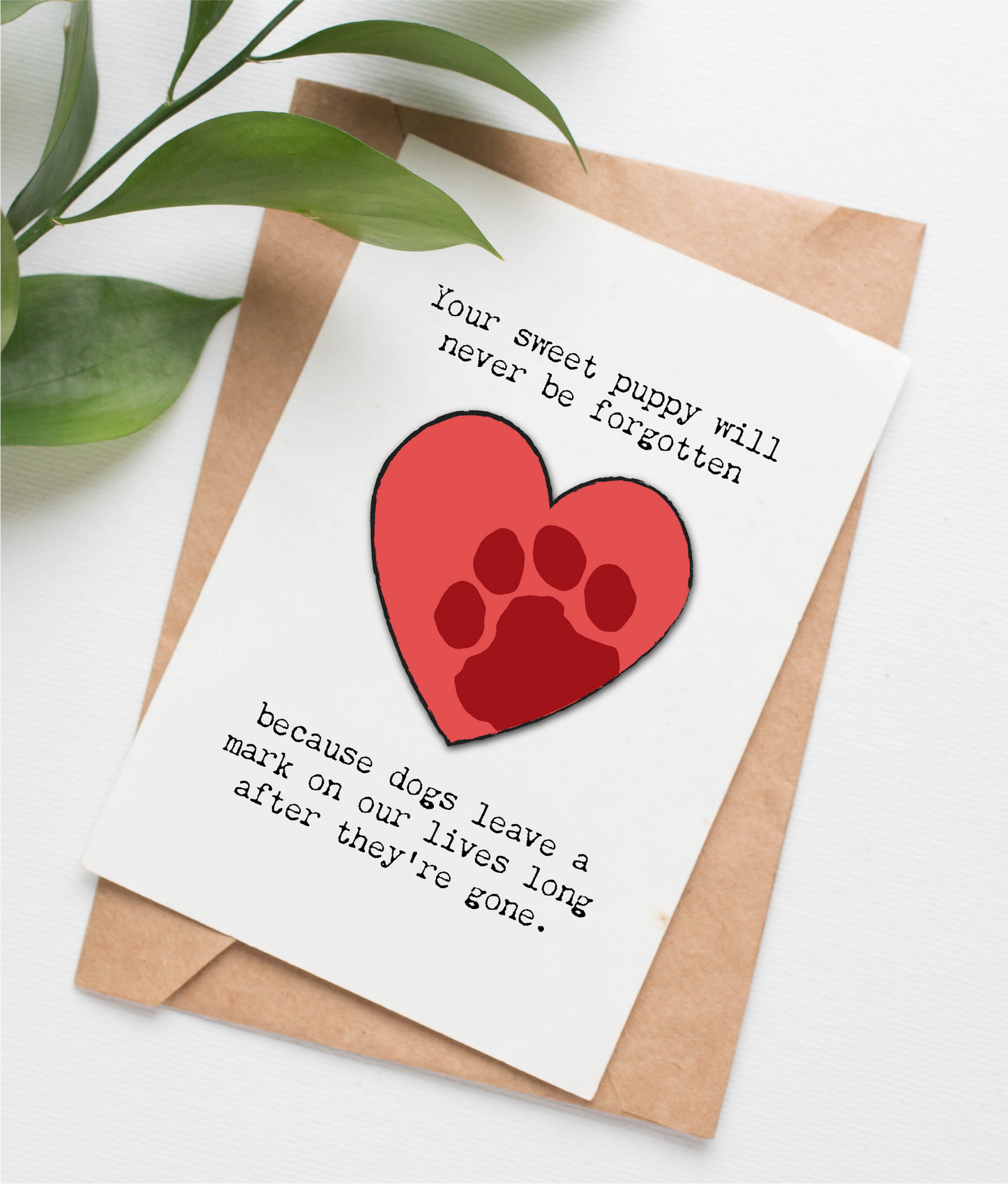Dog loss card