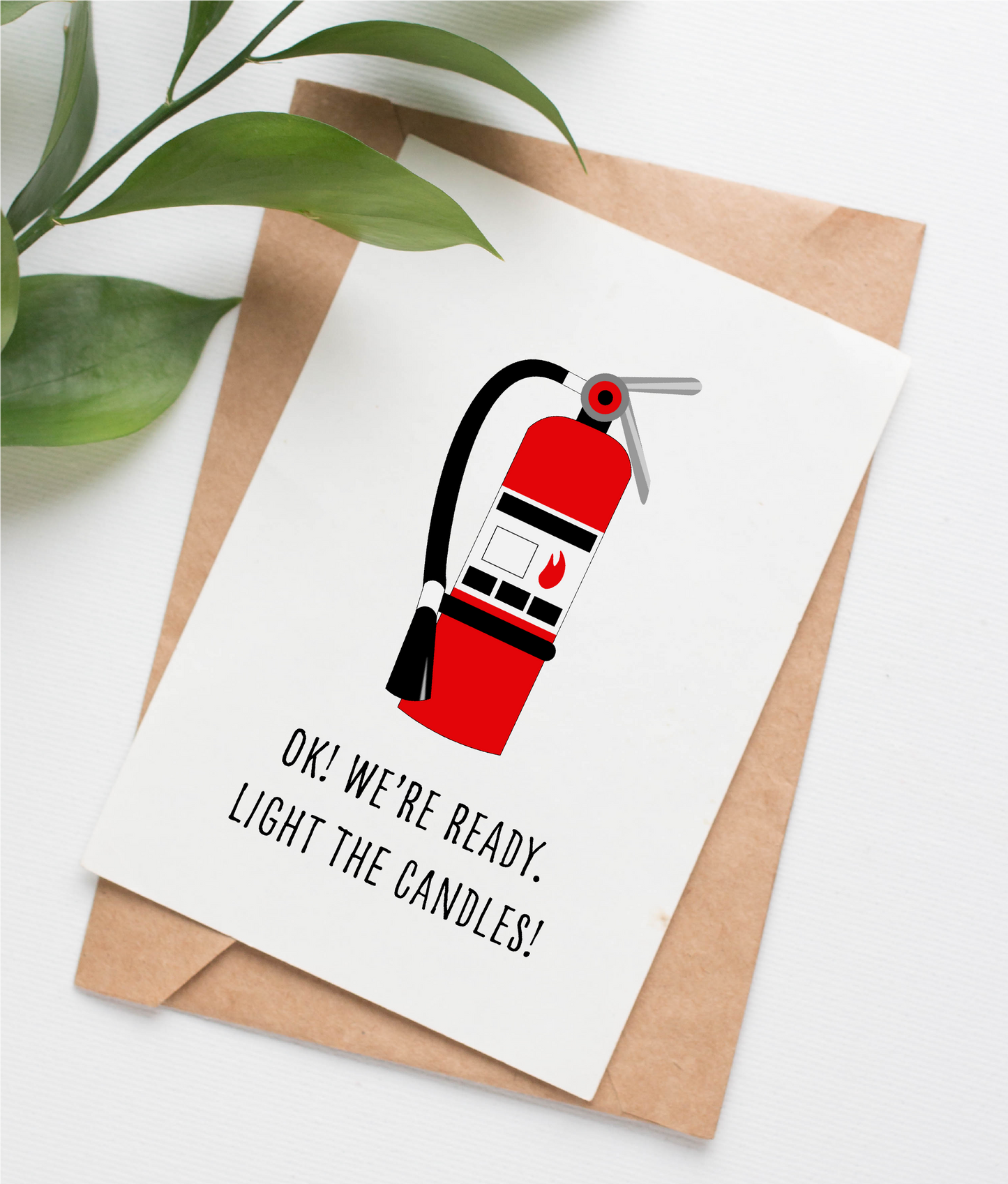 Fire Extinguisher birthday card