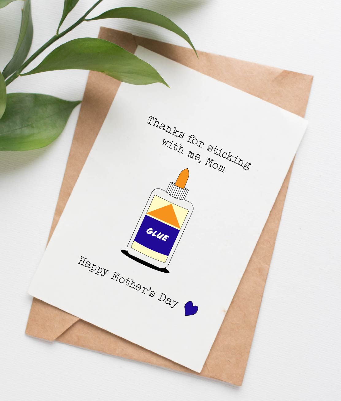 Glue Mother's Day card