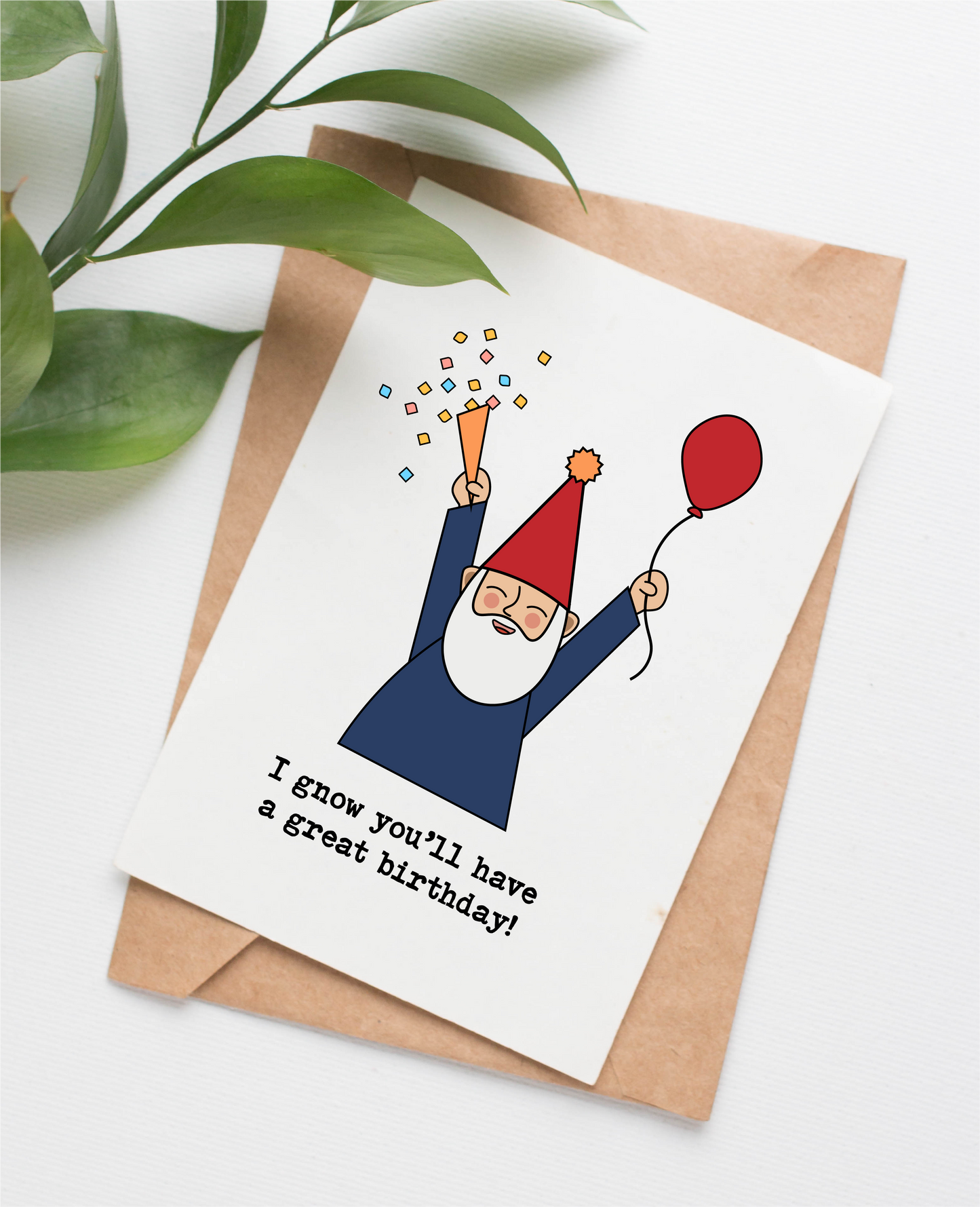 Gnome birthday card