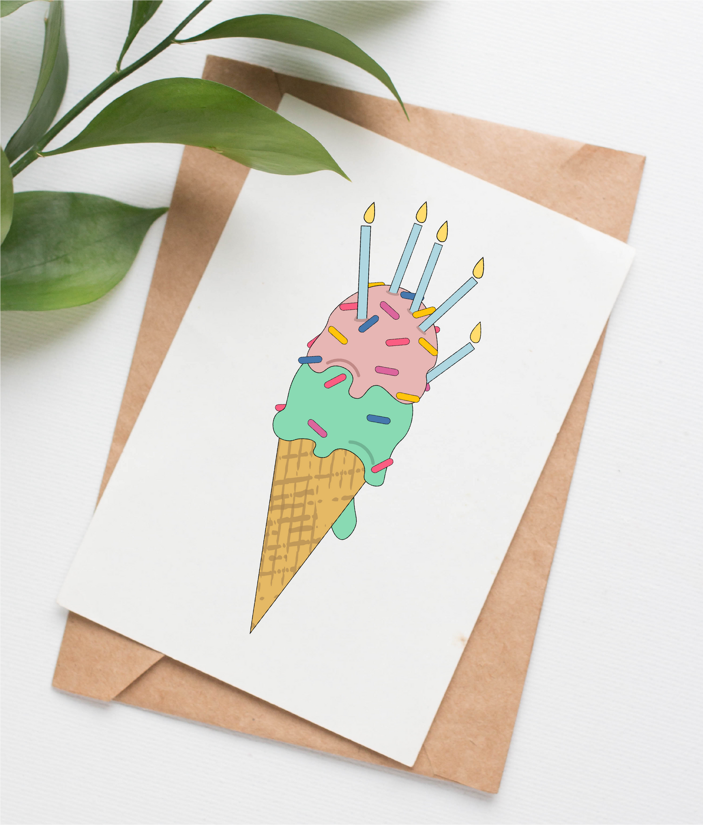 Ice Cream birthday card