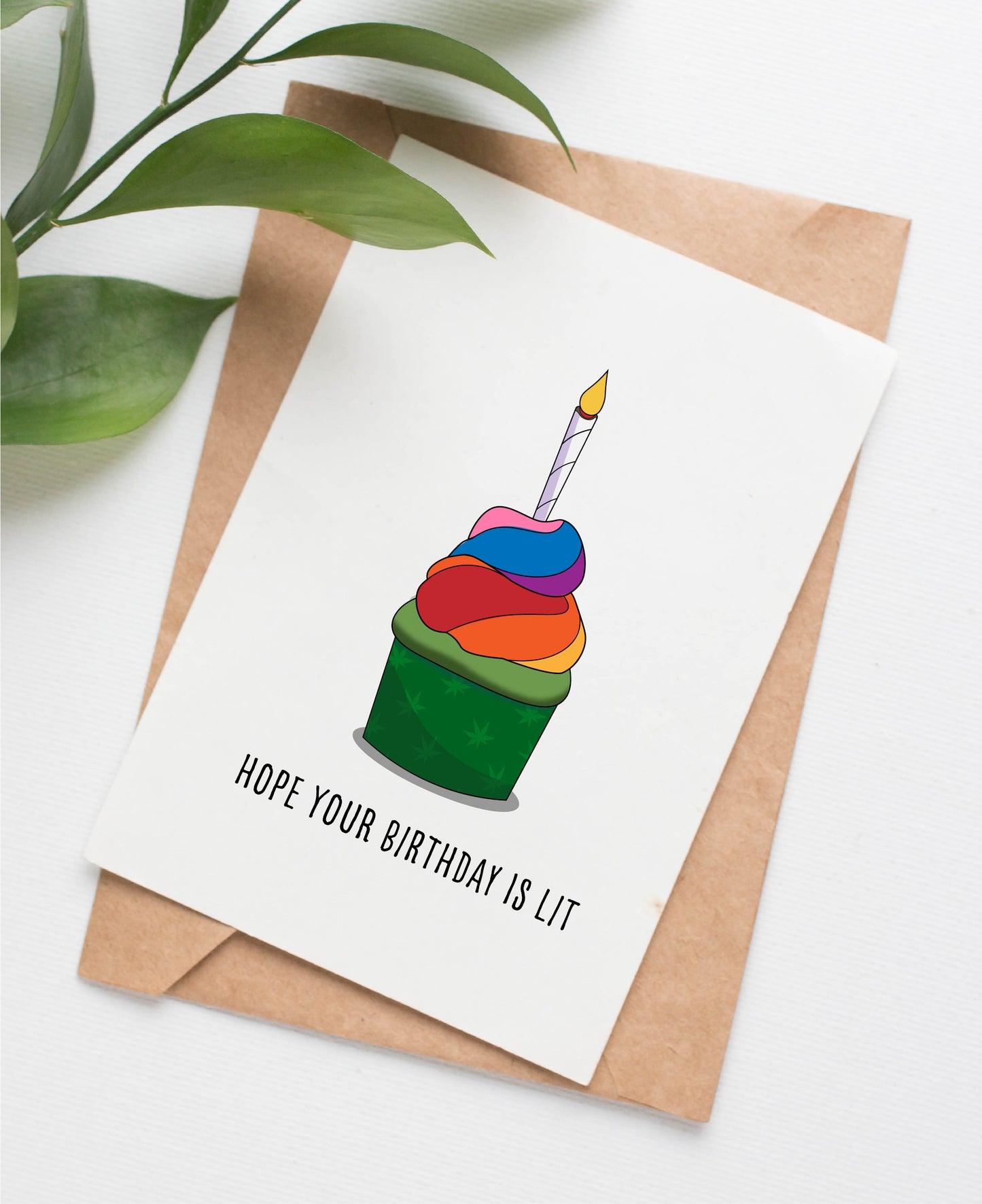 Lit Joint birthday card