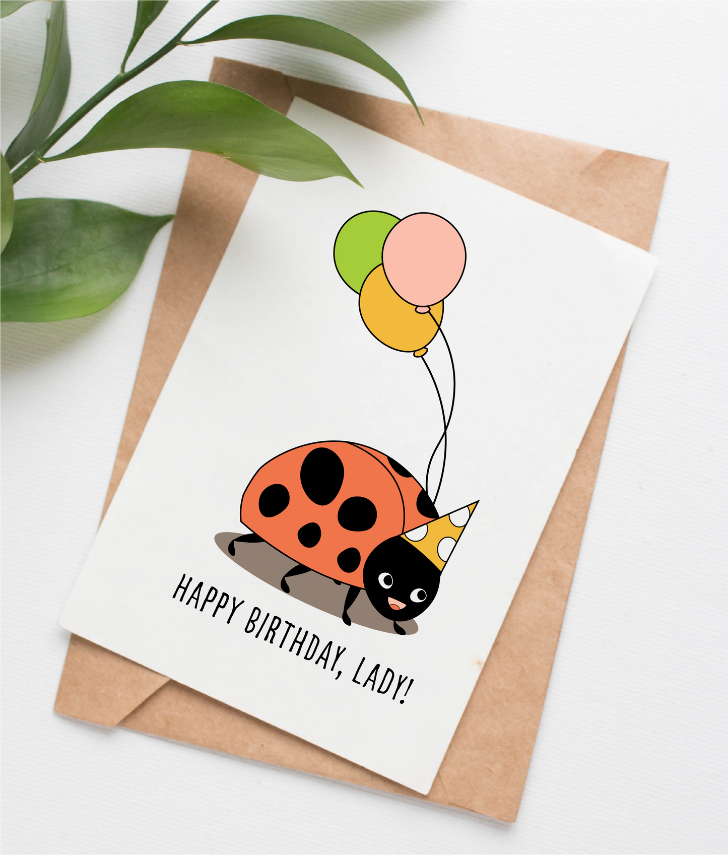 Ladybug birthday card