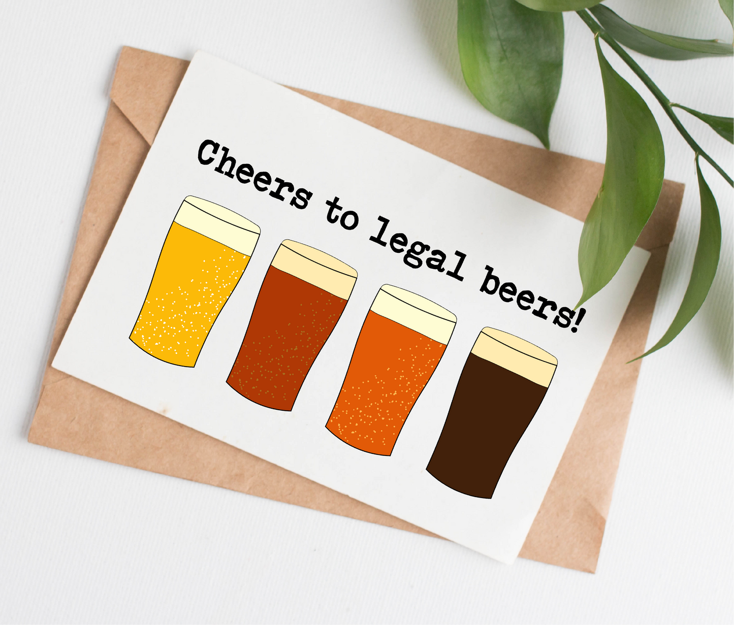 Legal Beers birthday card