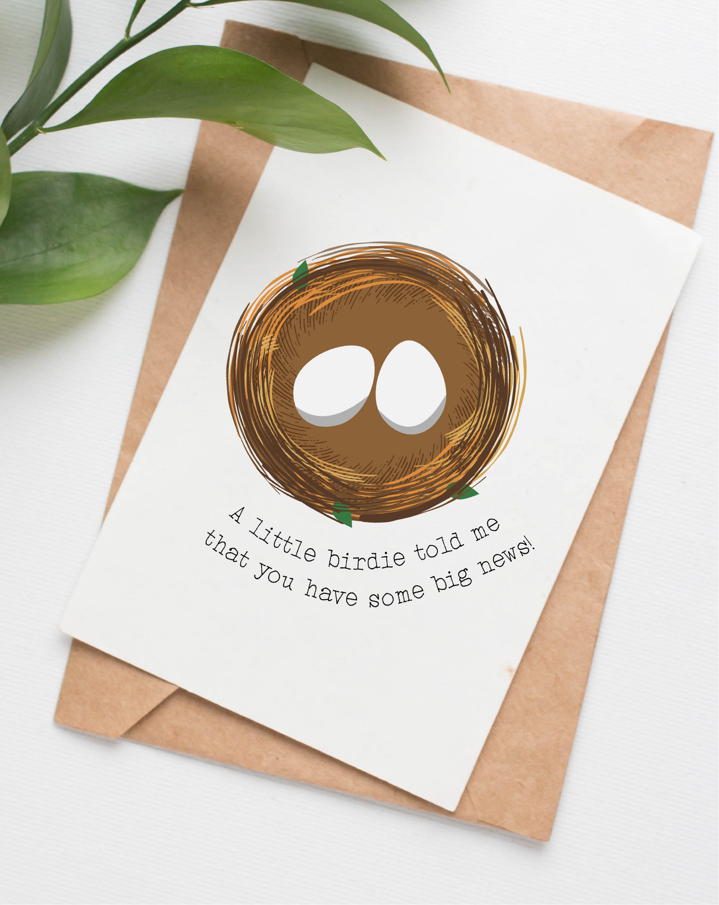 Twins Nest baby card