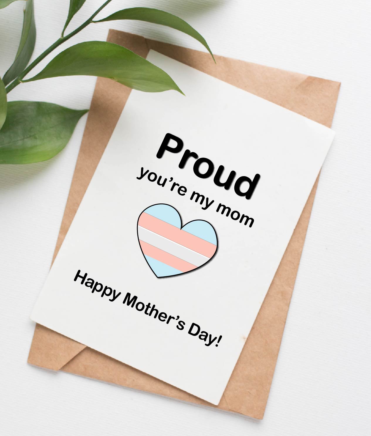 Trans Pride Mother's Day card