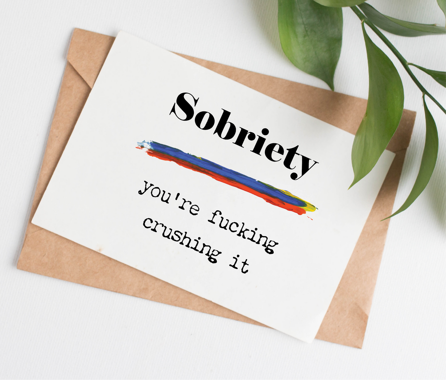 Crushing It sobriety card