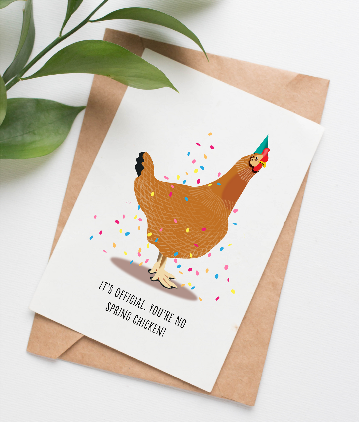 Spring Chicken birthday card