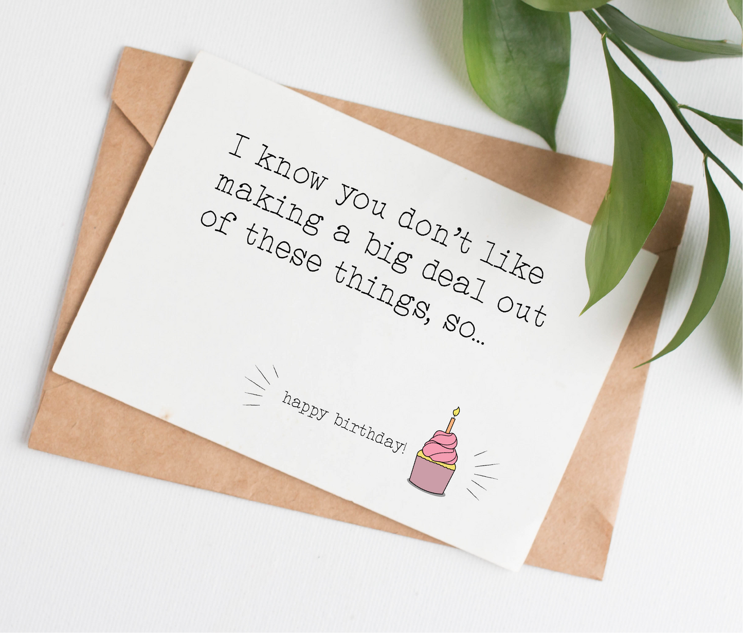 Shy birthday card