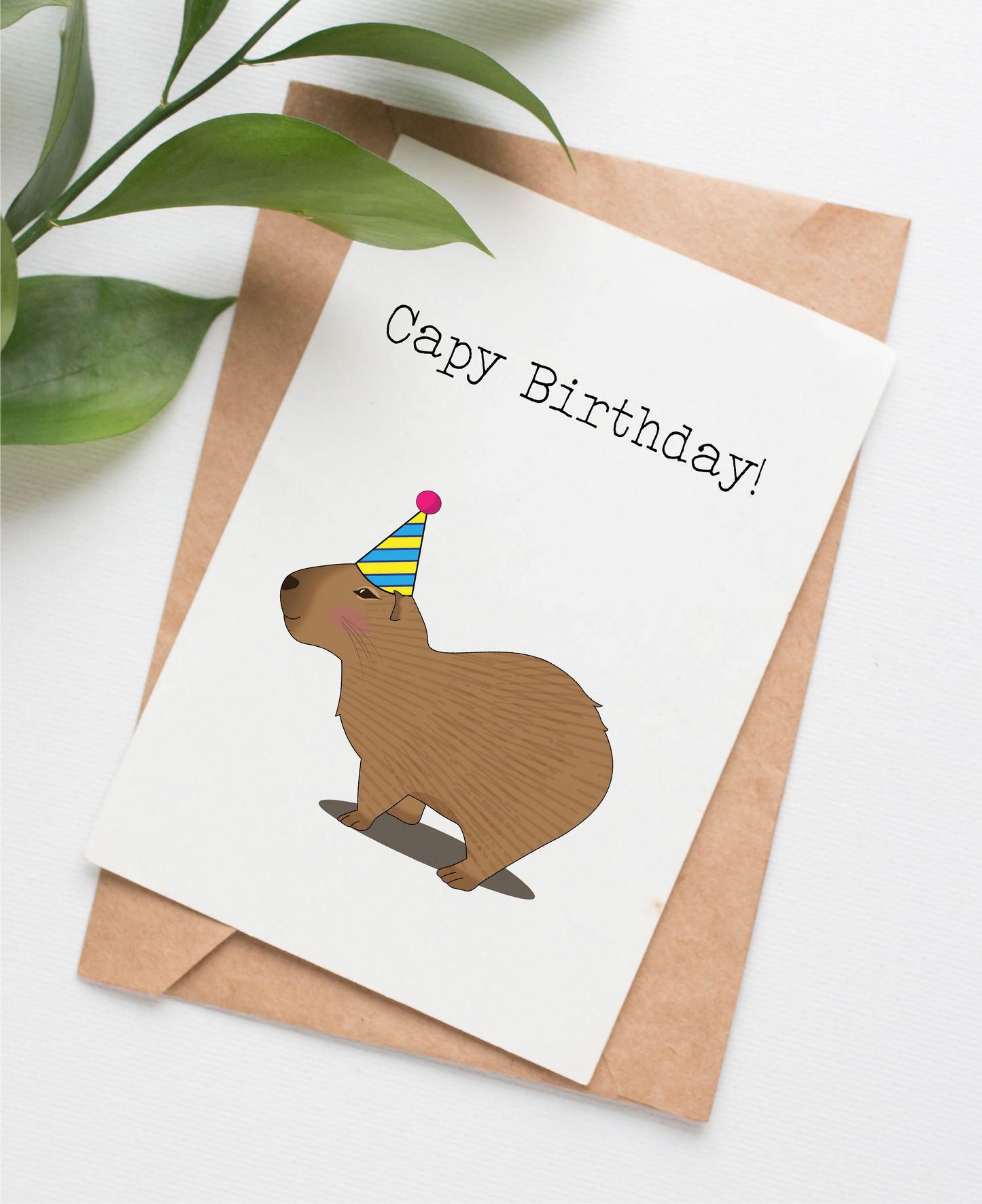 Capybara birthday card