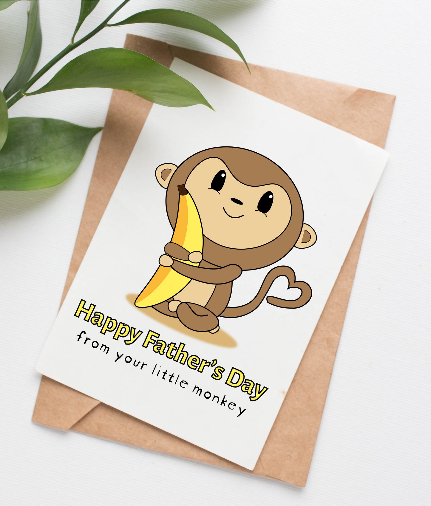 Little Monkey Father's Day card