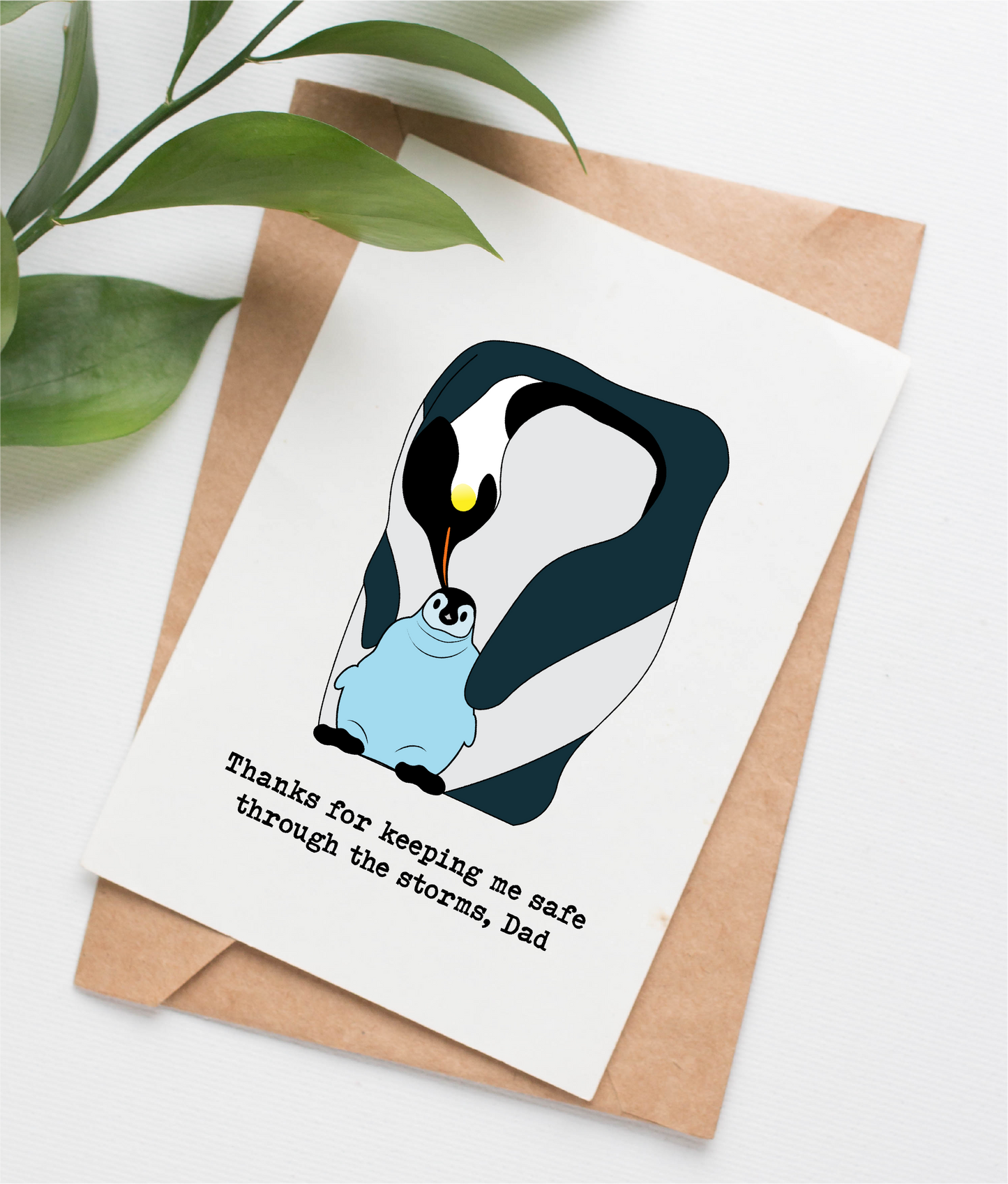 Penguin Father's Day card