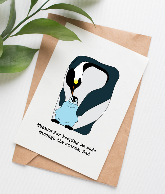 Penguin Father's Day card