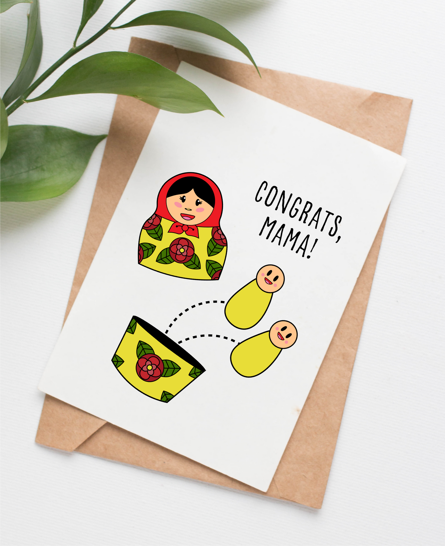 C-Section Twins baby card