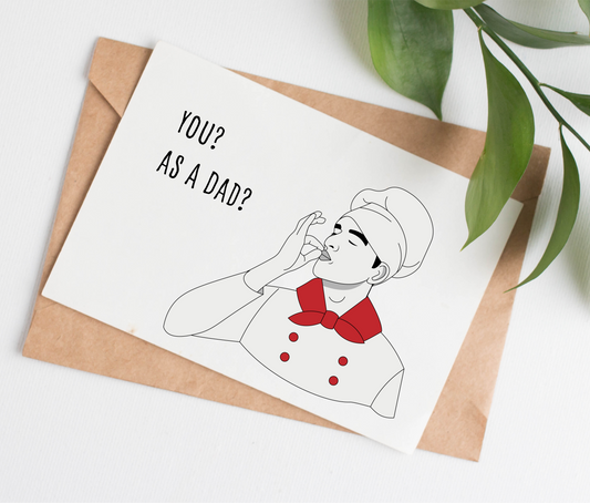 Chef's Kiss Father's Day card