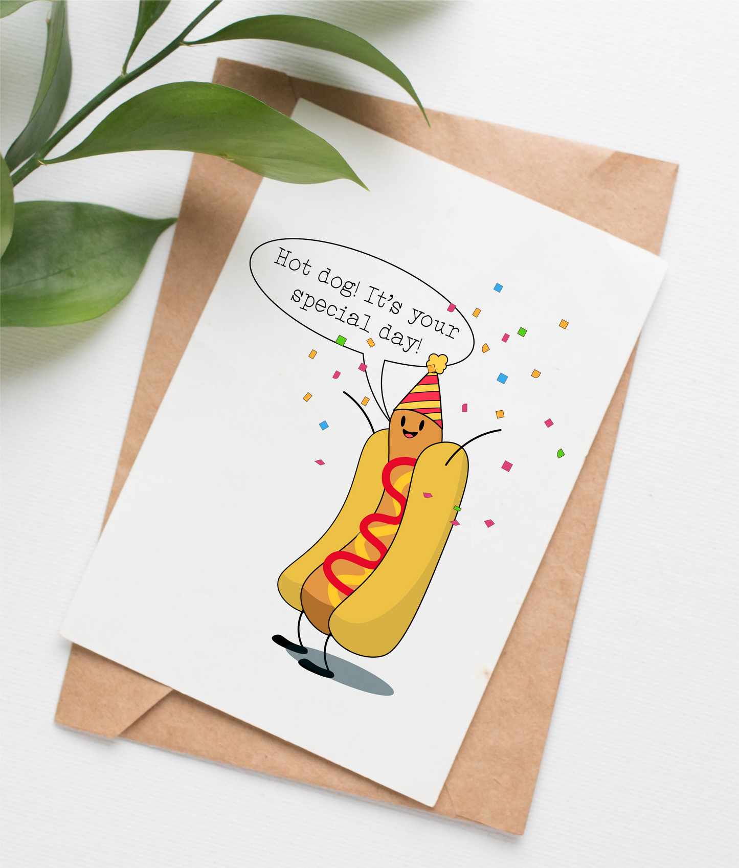 Hot Dog Birthday Card
