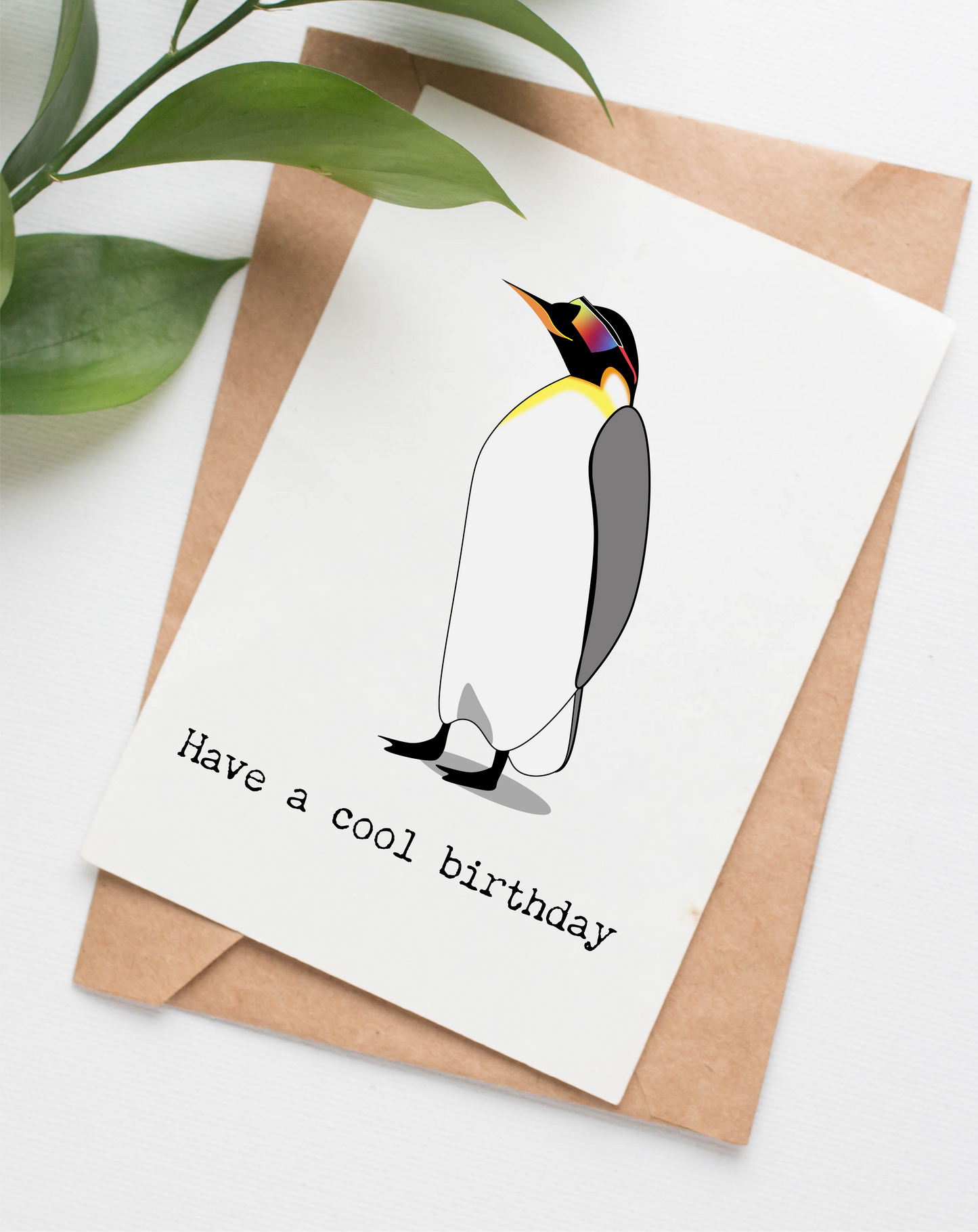 Cool Penguin birthday card